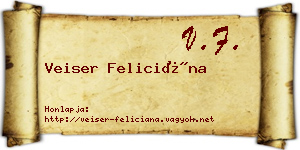 Veiser Feliciána névjegykártya